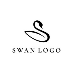 Obraz premium Swan logo.abstract logo.Luxury logo simple vector