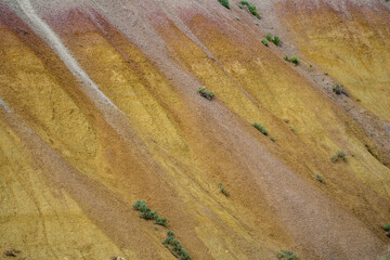 Abstract view of the sandstone rock at the Yellow Mounds Overlook in Badlands National Park South Dakota