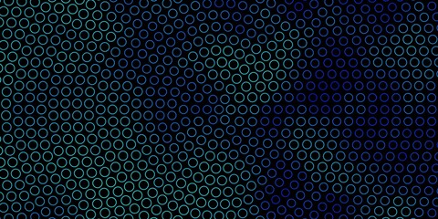 Dark BLUE vector texture with circles. Glitter abstract illustration with colorful drops. New template for your brand book.