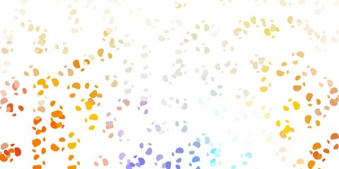 Light blue, yellow vector texture with memphis shapes.