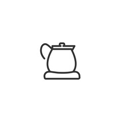 electric kettle vector line icon for mobile concept and web apps design