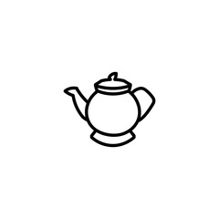 tea kettle line icon. isolated design element