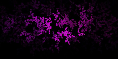 Fototapeta na wymiar Dark purple vector backdrop with chaotic shapes.