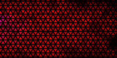 Dark Red vector template with crystals, triangles.