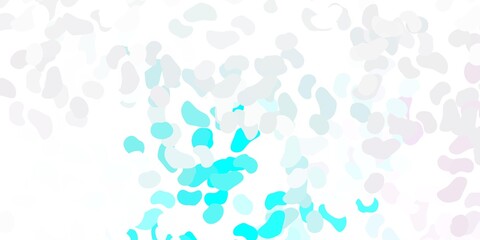 Light pink, blue vector background with random forms.