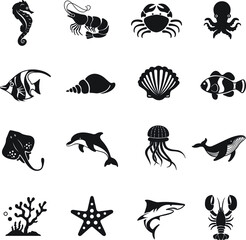 Fototapeta premium marine life icon