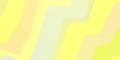 Light Yellow vector pattern with curved lines. Colorful illustration, which consists of curves. Pattern for booklets, leaflets.