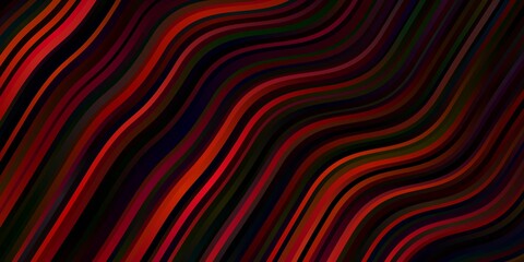 Dark Red vector background with lines. Abstract gradient illustration with wry lines. Pattern for booklets, leaflets.