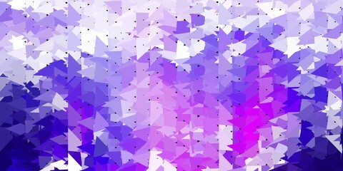 Dark purple, pink vector abstract triangle template.