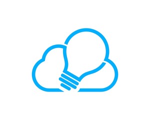 Abstract cloud and bulb connection