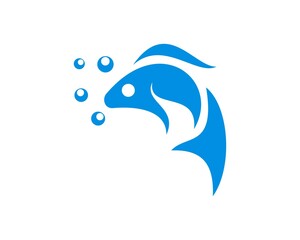 Goldfish with water bubbles