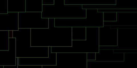 Dark Green vector background with rectangles. Modern design with rectangles in abstract style. Modern template for your landing page.