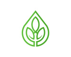 Abstract plant with water drop shape