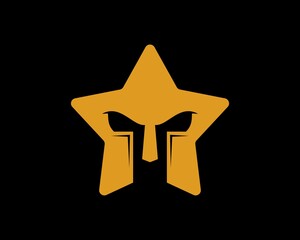 Gold star with Knight helmet inside