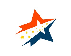 Fototapeta premium Shooting star with swoosh inside