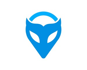 Blue pin location with whale tail inside