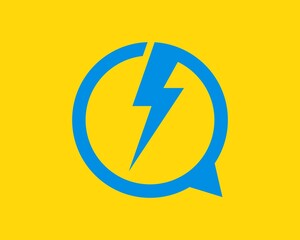 Bubble chat with lightning electric