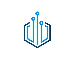 Hexagonal shape with circuit technology