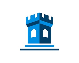 Simple blue fortress