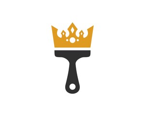 Simple pain brush with crown