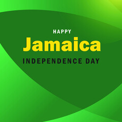 Fototapeta premium Happy Jamaica Independence Day august 6 celebration