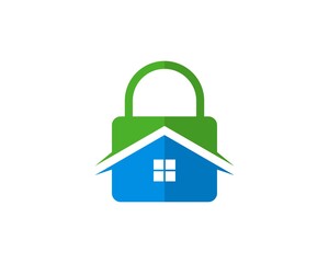 Combination padlock with house