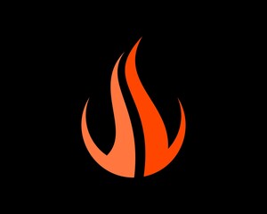 Simple abstract fire flame