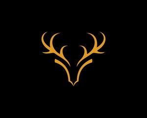 Simple abstract deer head