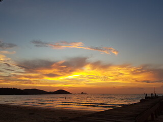 Sunset beach in Thailand