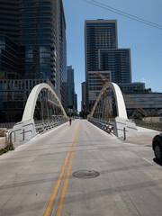 Cityscape Austin Texas Looking through 2nd Street Bridge 