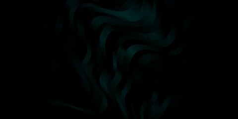 Dark Green vector layout with wry lines. Abstract illustration with gradient bows. Smart design for your promotions.