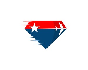 Diamond jewelry and star traveling with airplane