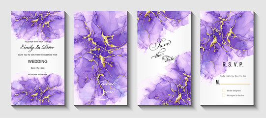 Modern creative design,  background marble texture. Wedding invitation.  Alcohol ink. Vector illustration.