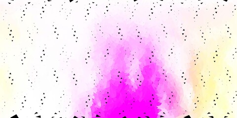 Obraz premium Light pink, yellow vector polygonal background.