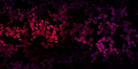 Plakat Dark purple vector pattern with abstract shapes.