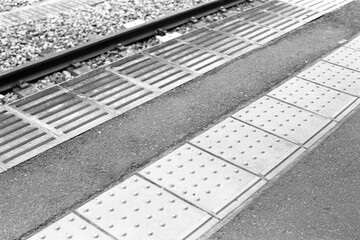 Fototapeta premium 日本の鉄道のプラットフォーム