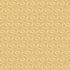 Geometric background pattern. Gold seamless pattern for fabric, tile, interior design or wallpaper. Vector background image