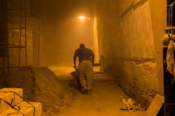 Fototapeta premium Hard working labor