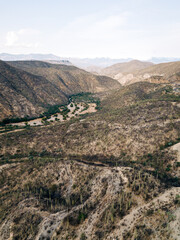 Fototapeta na wymiar Aerial photography of the Oaxaca desert in Mexico