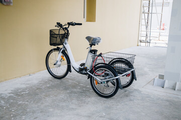 Tricycle in factory to travel inside the factory from one place to another