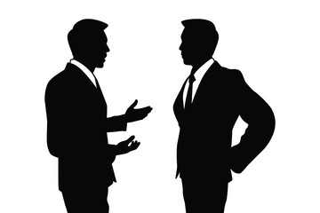 Fototapeta premium Talking business man silhouette vector