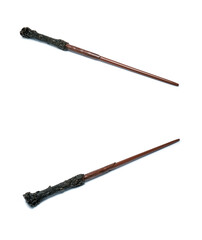 Magic wand, Wizard tool on white background.