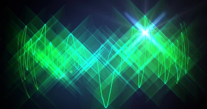 Sound wave oscillogram on the screen