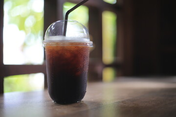 glass of coffee on the table