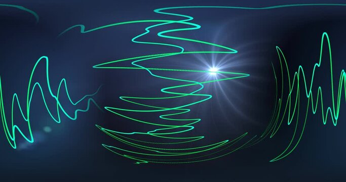 Sound wave oscillogram on the screen