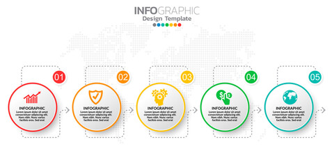 Naklejka premium Digital online marketing banner with icons for business contents.