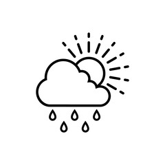 Weather vector outline icon.