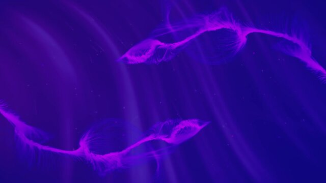 Purple trails on blue background and rollback