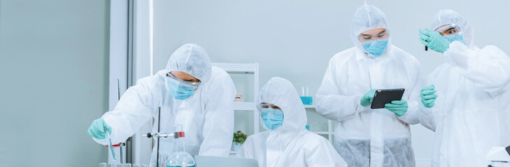 Research development teamgroup  Science test Internal development Laboratory examination Modern medical biotechnology