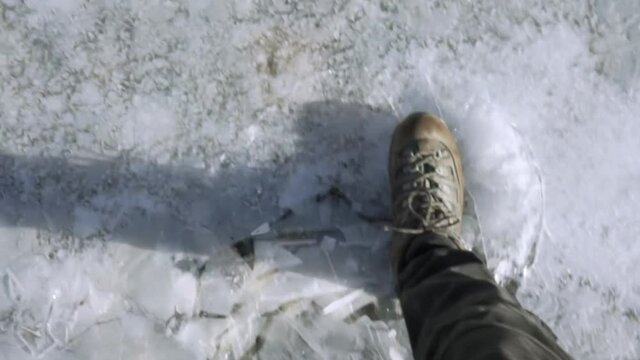 frozen river in zanskar valley